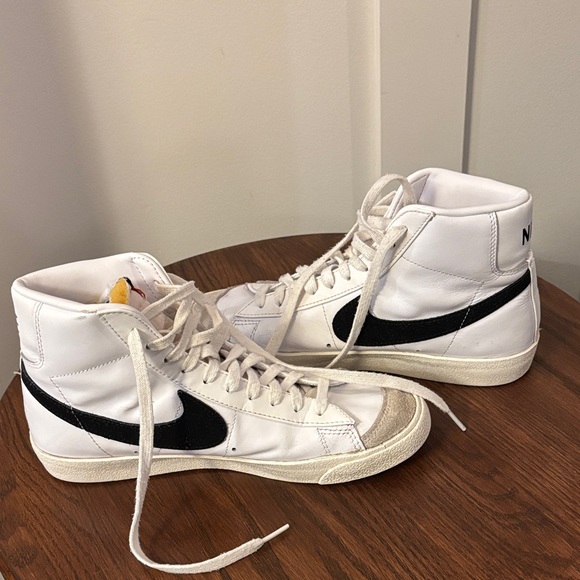 Nike Blazers White and Black High-Top Sneakers - Picture 2 of 5